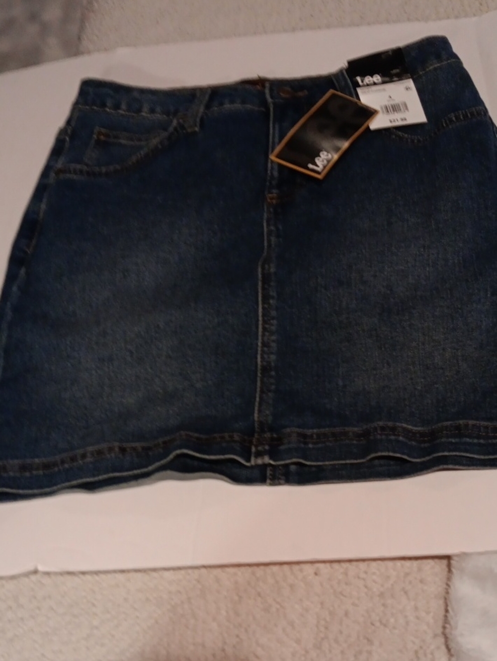 Lee Women's Blue Denim Mini Skirt Size 4